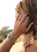 Natural Gemstone Bracelet + 14k Gold Filled Toggle : Gold Rush - Natural Beginnings