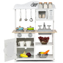 Wooden Pretend Play Kitchen Set for Kids with Accessories and Sink - Natural Beginnings