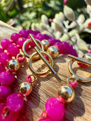 Pink Jade + 14k Gold Filled Toggle || Gemstone Necklace - Natural Beginnings