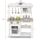 Wooden Pretend Play Kitchen Set for Kids with Accessories and Sink - Natural Beginnings