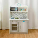 Kids Wooden Pretend Cooking Playset Cookware Kitchen - Beige - Natural Beginnings