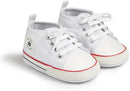 Unisex Baby Boy Girl Canvas Sneaker Soft Sole Ankle Infant First Walkers Crib Shoe - Natural Beginnings