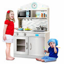 Kids Wooden Pretend Cooking Playset Cookware Kitchen - Beige - Natural Beginnings