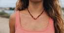 Cognac Baltic Sea Amber || Cherry + Rose Quartz || Necklace Set - Natural Beginnings