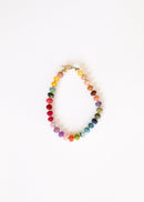 Natural Gemstone Bracelet + 14k Gold Filled Toggle : Gold Rush - Natural Beginnings