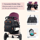 Diaper Bag Backpack - Tote - Multi Function Waterproof Diaper Bag, Travel Essentials Baby Bag with Changing Pad, Stroller Straps & Pacifier Case - Unisex, Black - Natural Beginnings