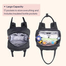 Diaper Bag Backpack - Tote - Multi Function Waterproof Diaper Bag, Travel Essentials Baby Bag with Changing Pad, Stroller Straps & Pacifier Case - Unisex, Black - Natural Beginnings