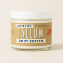 Unscented Tallow Skincare Collection | 4 - Piece Gift Set | Grass - Fed Tallow Lotion, Body Butter, Balm & Whipped Moisturizer - Natural Beginnings
