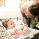 Baby Shopping Cart Hammock | Coming Up Roses Beautiful Floral Print - Natural Beginnings