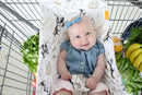 Baby Shopping Cart Hammock | Coming Up Roses Beautiful Floral Print - Natural Beginnings