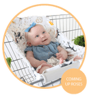 Baby Shopping Cart Hammock | Coming Up Roses Beautiful Floral Print - Natural Beginnings