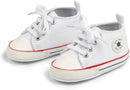 Unisex Baby Boy Girl Canvas Sneaker Soft Sole Ankle Infant First Walkers Crib Shoe - Natural Beginnings