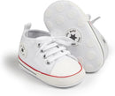 Unisex Baby Boy Girl Canvas Sneaker Soft Sole Ankle Infant First Walkers Crib Shoe - Natural Beginnings