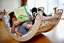 Climbing Arch / Rocker with Star Pattern Pillow - Natural Beginnings