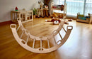 Climbing Arch / Rocker with Star Pattern Pillow - Natural Beginnings