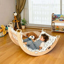 Climbing Arch / Rocker with Star Pattern Pillow - Natural Beginnings