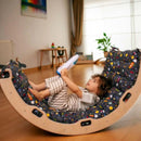 Climbing Arch / Rocker with Space Pattern Pillow - Natural Beginnings
