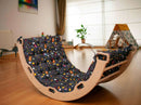 Climbing Arch / Rocker with Space Pattern Pillow - Natural Beginnings