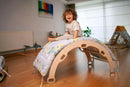 Climbing Arch / Rocker with Map Pattern Pillow - Natural Beginnings