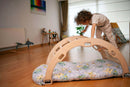 Climbing Arch / Rocker with Map Pattern Pillow - Natural Beginnings