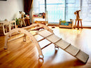 Climbing Arch with Ladder Ramp and Star Pillow Set | Wooden Climber Set - Natural Beginnings