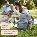 Diaper Bag Backpack - Tote - Multi Function Waterproof Diaper Bag, Travel Essentials Baby Bag with Changing Pad, Stroller Straps & Pacifier Case - Unisex, Black - Natural Beginnings