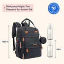Diaper Bag Backpack - Tote - Multi Function Waterproof Diaper Bag, Travel Essentials Baby Bag with Changing Pad, Stroller Straps & Pacifier Case - Unisex, Black - Natural Beginnings