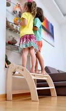 Twins Montessori Kitchen Stool - Wooden Step Stool - Natural Beginnings