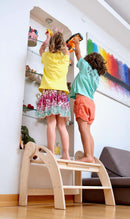 Twins Montessori Kitchen Stool - Wooden Step Stool - Natural Beginnings