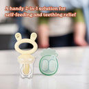 Haakaa Freeze - N - Feed Mini Combo Silicone Feeder & Nibble Tray Oat 1 PK - Natural Beginnings