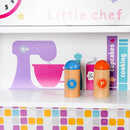 Kids Wooden Pretend Cooking Playset Cookware Play Set Kitchen Toys Toddler Gift - Pink - Natural Beginnings